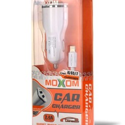 Moxom KC-07 2.4A Autolader met Lightning Kabel - Wit