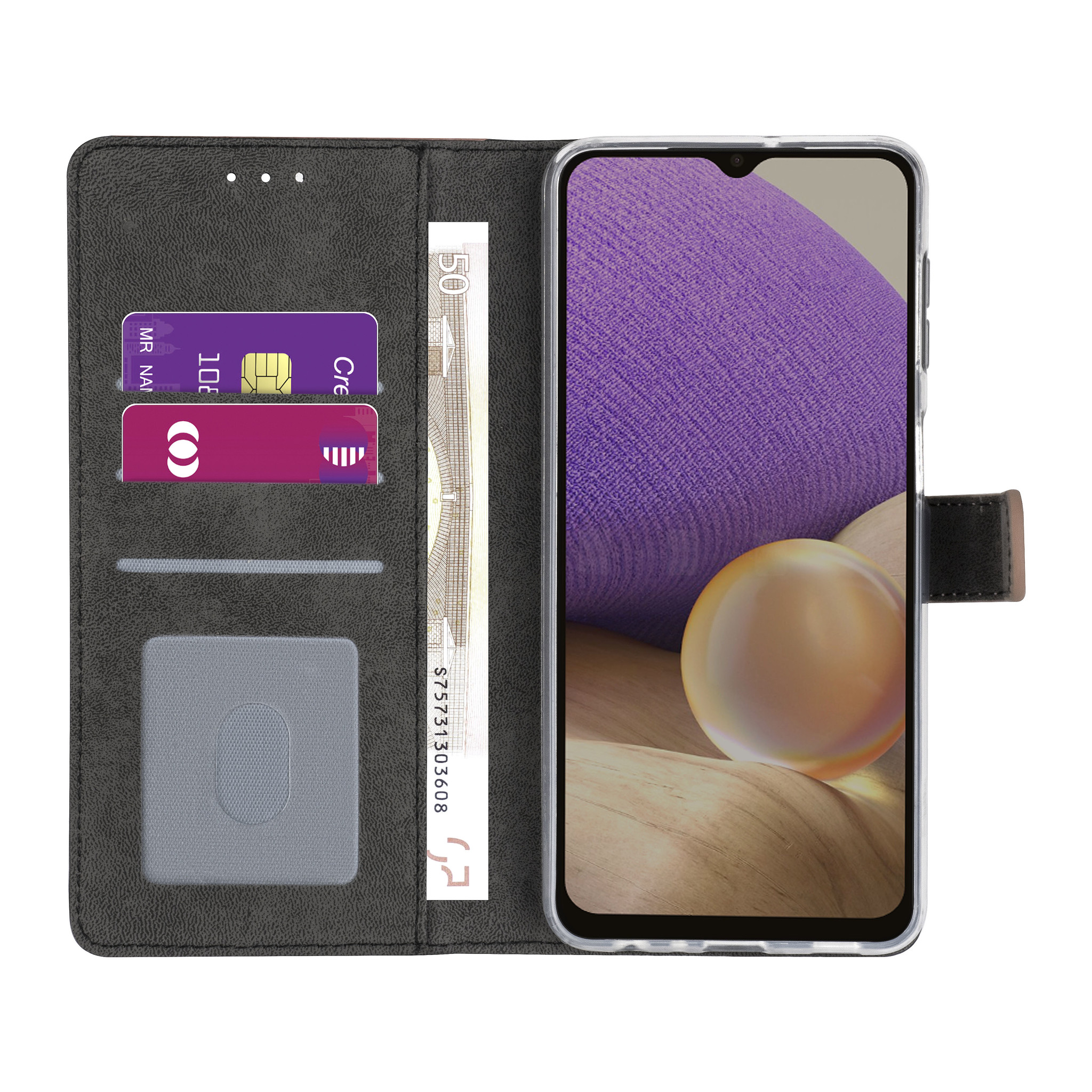 Samsung Galaxy A32 Kunstleer Booktype hoesje - Rose Gold - 5G, foto 4 van 4