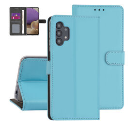 Samsung Galaxy A32 Kunstleer Booktype hoesje - LichtBlauw - 5G Samsung Galaxy A32 Kunstleer Booktype hoesje - LichtBlauw - 5G