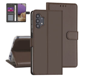 Samsung Galaxy A32 Kunstleer Booktype hoesje - Bruin - 5G Samsung Galaxy A32 Kunstleer Booktype hoesje - Bruin - 5G