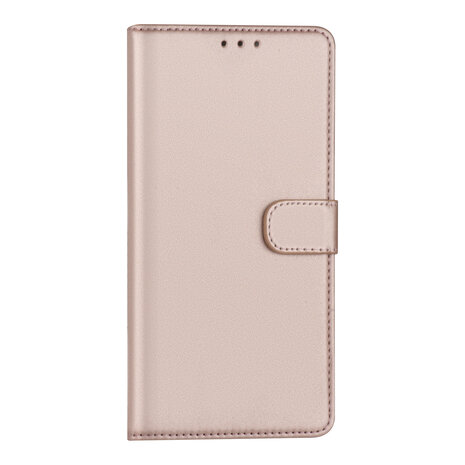 Samsung Galaxy A72 Kunstleer Booktype hoesje - Rose Gold Samsung Galaxy A72 Kunstleer Booktype hoesje - Rose Gold