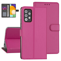 Samsung Galaxy A72 Kunstleer Booktype hoesje - Felroze