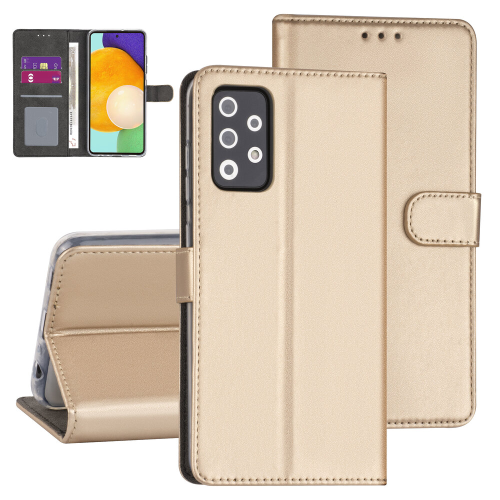 Samsung Galaxy A72 Booktype case - Gold Samsung Galaxy A72 Booktype case - Gold