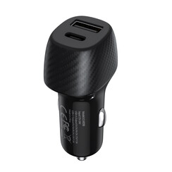 UNIQ Accessory chargeur voiture - 36 W, 2,4 A, 2 ports, USB + USB-C, noir
