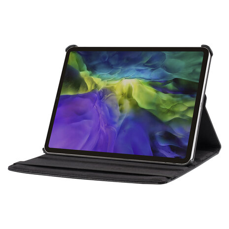 Apple iPad Pro 11 (2021) Book Case Tablethoes - Zwart - 360 Graden Draaibaar Apple iPad Pro 11 (2021) Book Case Tablethoes - Zwart - 360 Graden Draaibaar