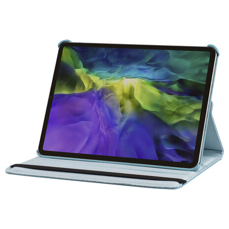 Apple iPad Pro 11 (2021) Book Case Tablethoes - LichtBlauw - 360 Graden Draaibaar Apple iPad Pro 11 (2021) Book Case Tablethoes - LichtBlauw - 360 Graden Draaibaar