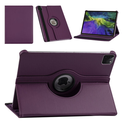 Apple iPad Pro 11 (2021) Book Case Tablethoes - Paars - 360 Graden Draaibaar