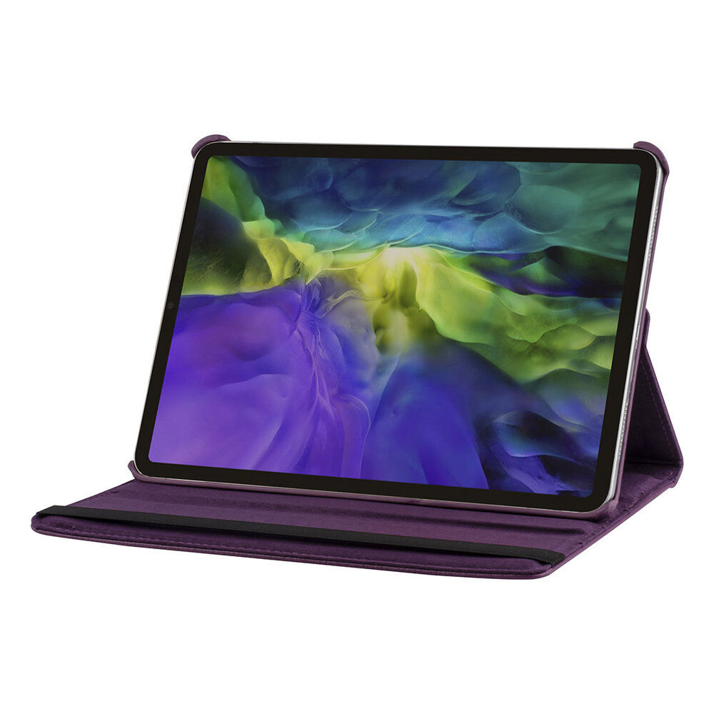 Apple iPad Pro 11 (2021) Book Case Tablethoes - Paars - 360 Graden Draaibaar Apple iPad Pro 11 (2021) Book Case Tablethoes - Paars - 360 Graden Draaibaar