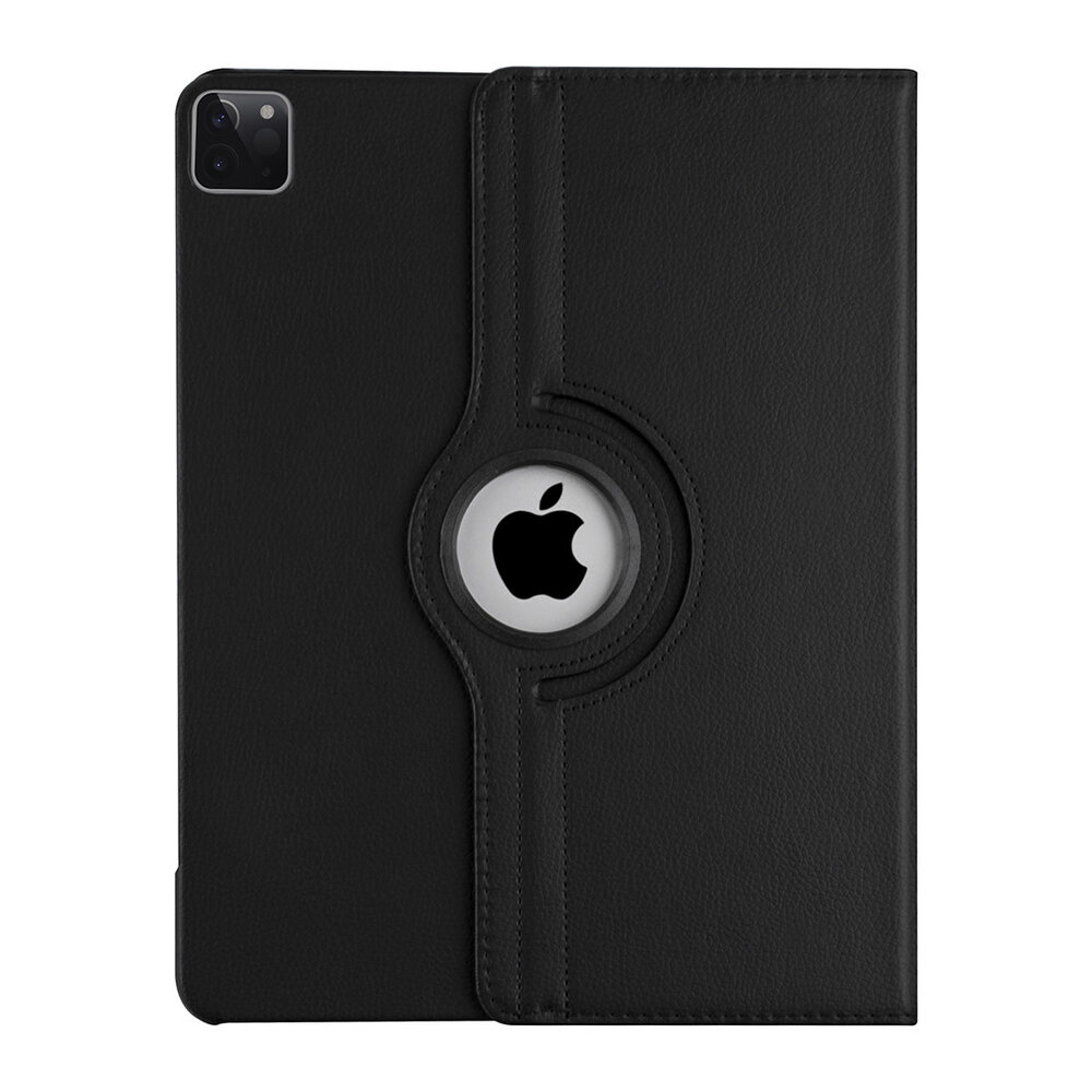 Apple iPad Pro 12.9 (2021) Book Case Tablet - Black - 360 Degree Rotatable Apple iPad Pro 12.9 (2021) Book Case Tablet - Black - 360 Degree Rotatable