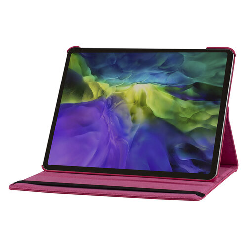 Apple iPad Pro 12.9 (2021) Book Case Tablethoes - Felroze - 360 Graden Draaibaar