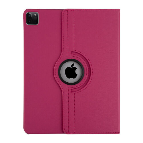Apple iPad Pro 12.9 (2021) Tablet Housse - Rose vif - Rotatif à 360 degrés