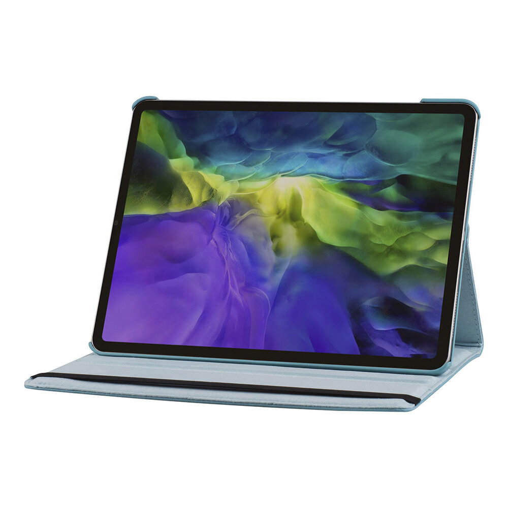Apple iPad Pro 12.9 (2021) Book Case Tablet - Light Blue - 360 Degree Rotatable Apple iPad Pro 12.9 (2021) Book Case Tablet - Light Blue - 360 Degree Rotatable