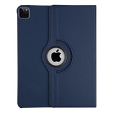 Apple iPad Pro 12.9 (2021) Book Case Tablethoes - DonkerBlauw - 360 Graden Draaibaar Apple iPad Pro 12.9 (2021) Book Case Tablethoes - DonkerBlauw - 360 Graden Draaibaar