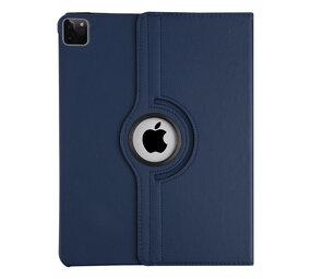 Apple iPad Pro 12.9 (2021) Book Case Tablethoes - DonkerBlauw - 360 Graden Draaibaar Apple iPad Pro 12.9 (2021) Book Case Tablethoes - DonkerBlauw - 360 Graden Draaibaar