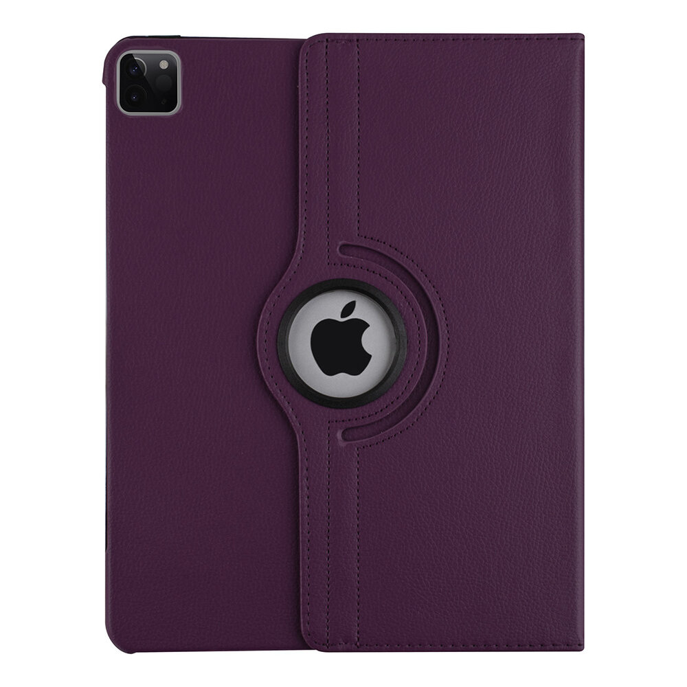 Apple iPad Pro 12.9 (2021) Book Case Tablet - Purple - 360 Degree Rotatable Apple iPad Pro 12.9 (2021) Book Case Tablet - Purple - 360 Degree Rotatable
