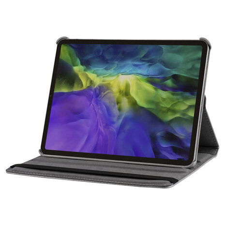Apple iPad Pro 12.9 (2021) Tablet Housse - Argent - Rotatif à 360 degrés Apple iPad Pro 12.9 (2021) Tablet Housse - Argent - Rotatif à 360 degrés