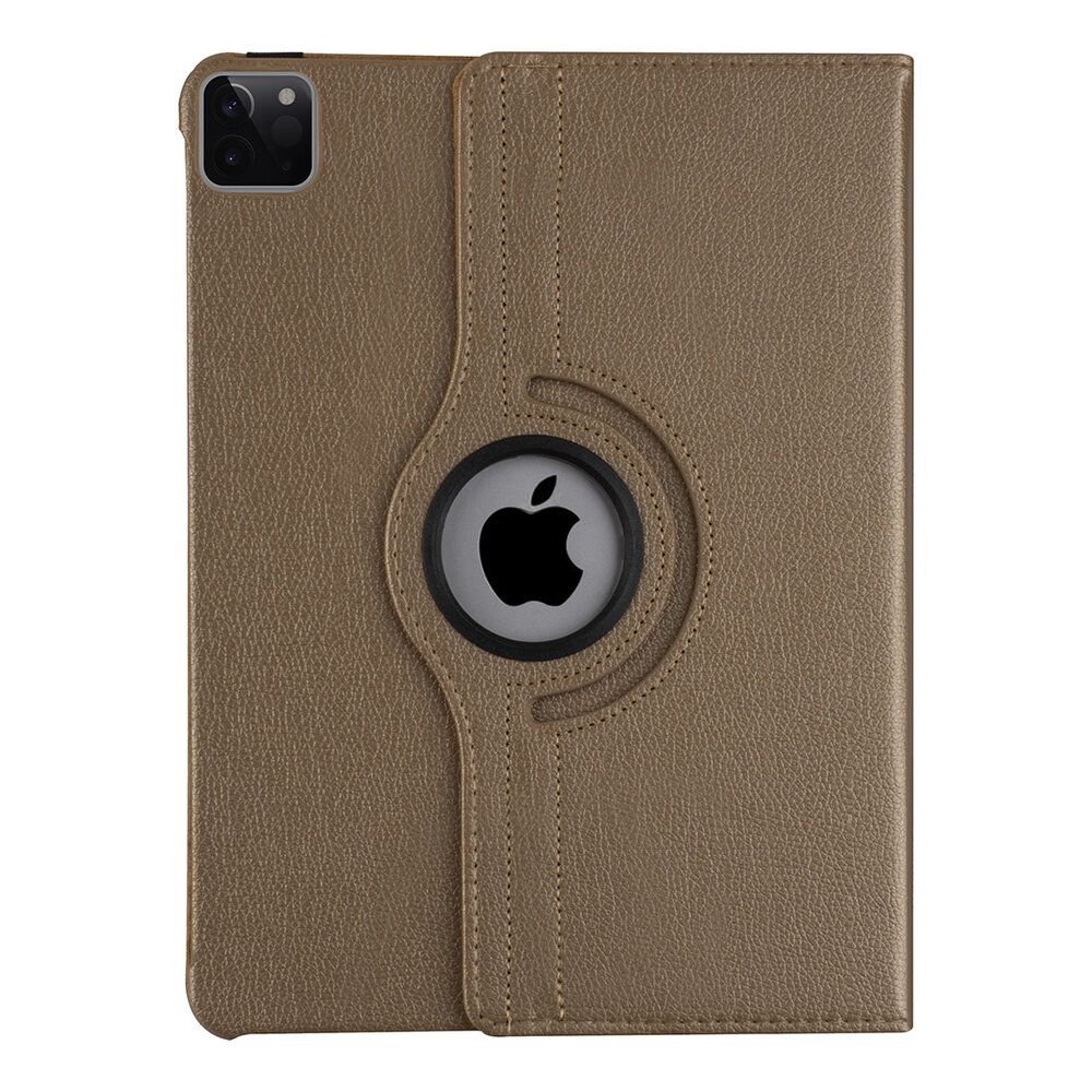 Apple iPad Pro 12.9 (2021) Book Case Tablethoes - Goud - 360 Graden Draaibaar Apple iPad Pro 12.9 (2021) Book Case Tablethoes - Goud - 360 Graden Draaibaar