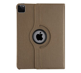 Apple iPad Pro 12.9 (2021) Book Case Tablethoes - Goud - 360 Graden Draaibaar Apple iPad Pro 12.9 (2021) Book Case Tablethoes - Goud - 360 Graden Draaibaar
