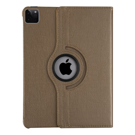Apple iPad Pro 12.9 (2021) Book Case Tablethoes - Goud - 360 Graden Draaibaar Apple iPad Pro 12.9 (2021) Book Case Tablethoes - Goud - 360 Graden Draaibaar