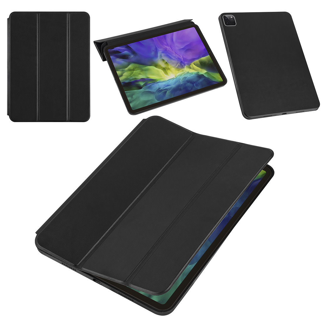 Apple iPad Pro 11 (2021) Book Case Tablethoes - Zwart - Smart Case, foto 5 van 5