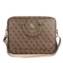 Guess 15 Inch PU Leather Laptop- en Tablettas - Big 4G Logo - Bruin