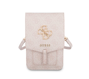 Guess Guess 7 inch PU Leather Telefoontas - Wallet bag - Big 4G Logo -Roze Guess Guess 7 inch PU Leather Telefoontas - Wallet bag - Big 4G Logo -Roze