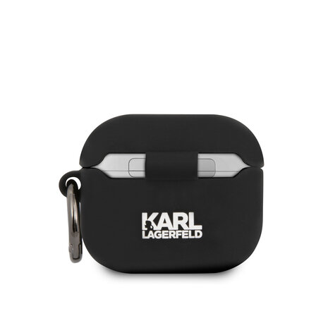 Karl Lagerfeld Karl Lagerfeld Airpod 3 Case - Zwart - White RSG Logo - Silicone Karl Lagerfeld Karl Lagerfeld Airpod 3 Case - Zwart - White RSG Logo - Silicone