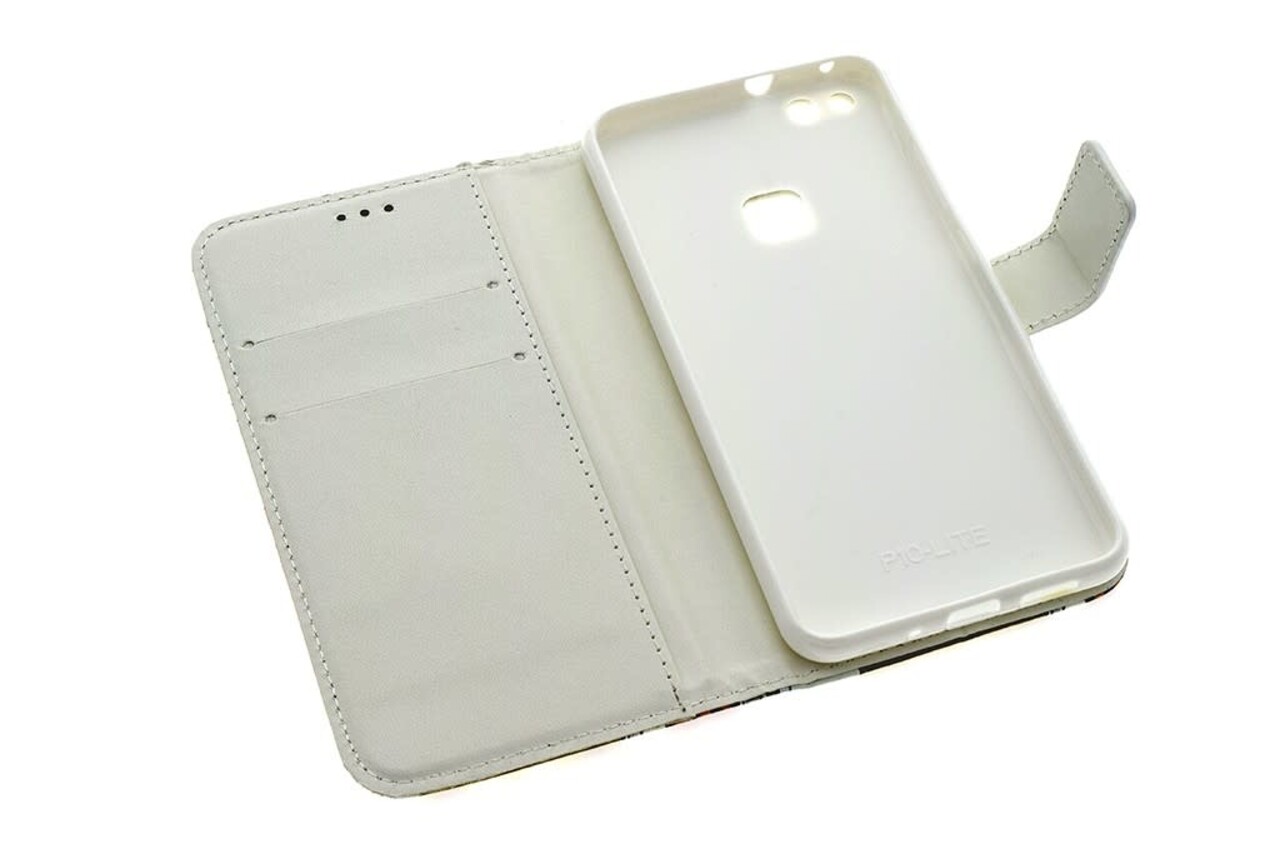 Book case voor Ascend P10 Lite - Print Book case voor Ascend P10 Lite - Print