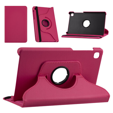 Samsung Tab A7 Lite 8.7 (2021) Book Case Tablethoes - Felroze - (T220-T225) - 360 graden draaibaar Samsung Tab A7 Lite 8.7 (2021) Book Case Tablethoes - Felroze - (T220-T225) - 360 graden draaibaar
