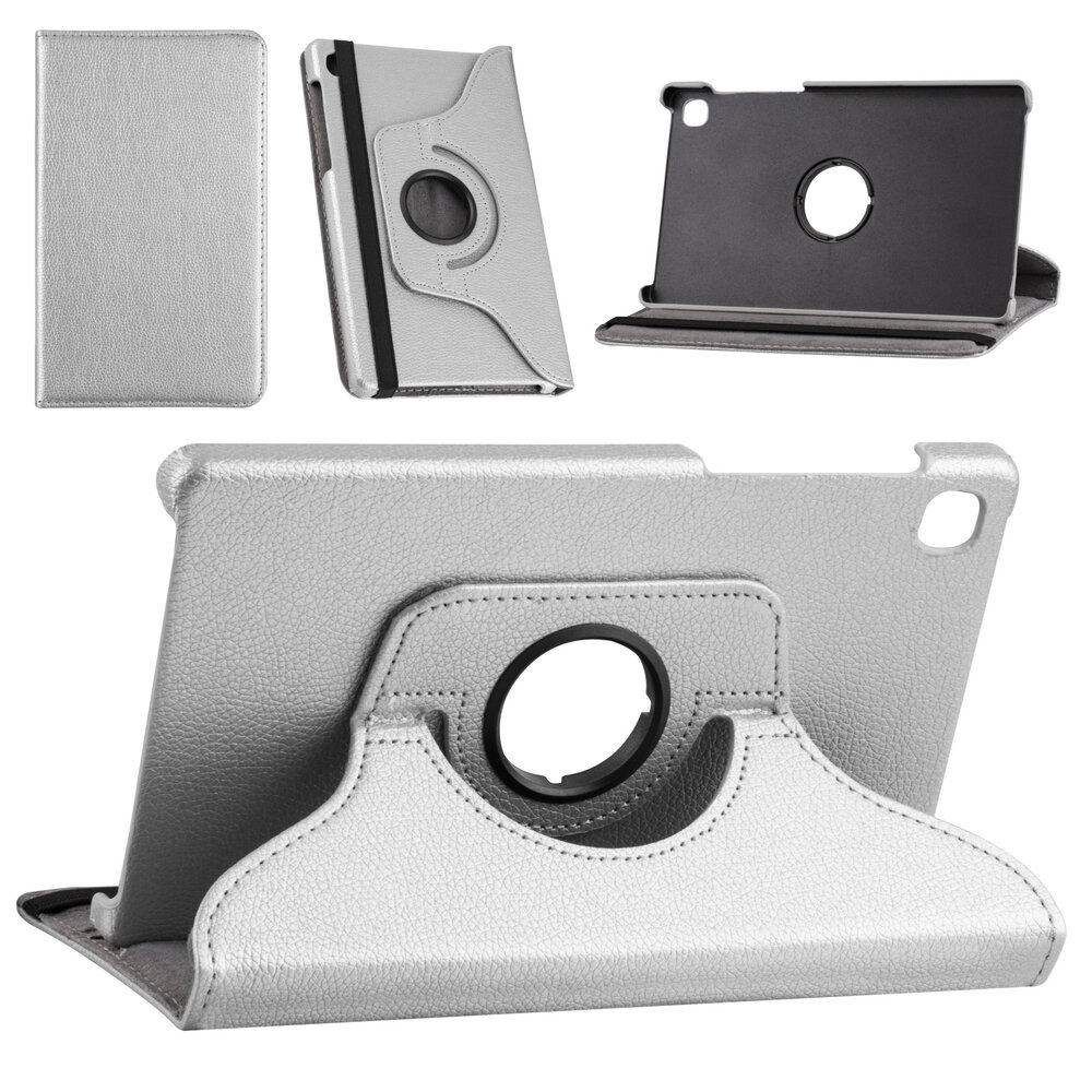 Samsung Tab A7 Lite 8.7 (2021) Book Case Tablet - Silver - (T220-T225) - 360 degrees rotatable Samsung Tab A7 Lite 8.7 (2021) Book Case Tablet - Silver - (T220-T225) - 360 degrees rotatable