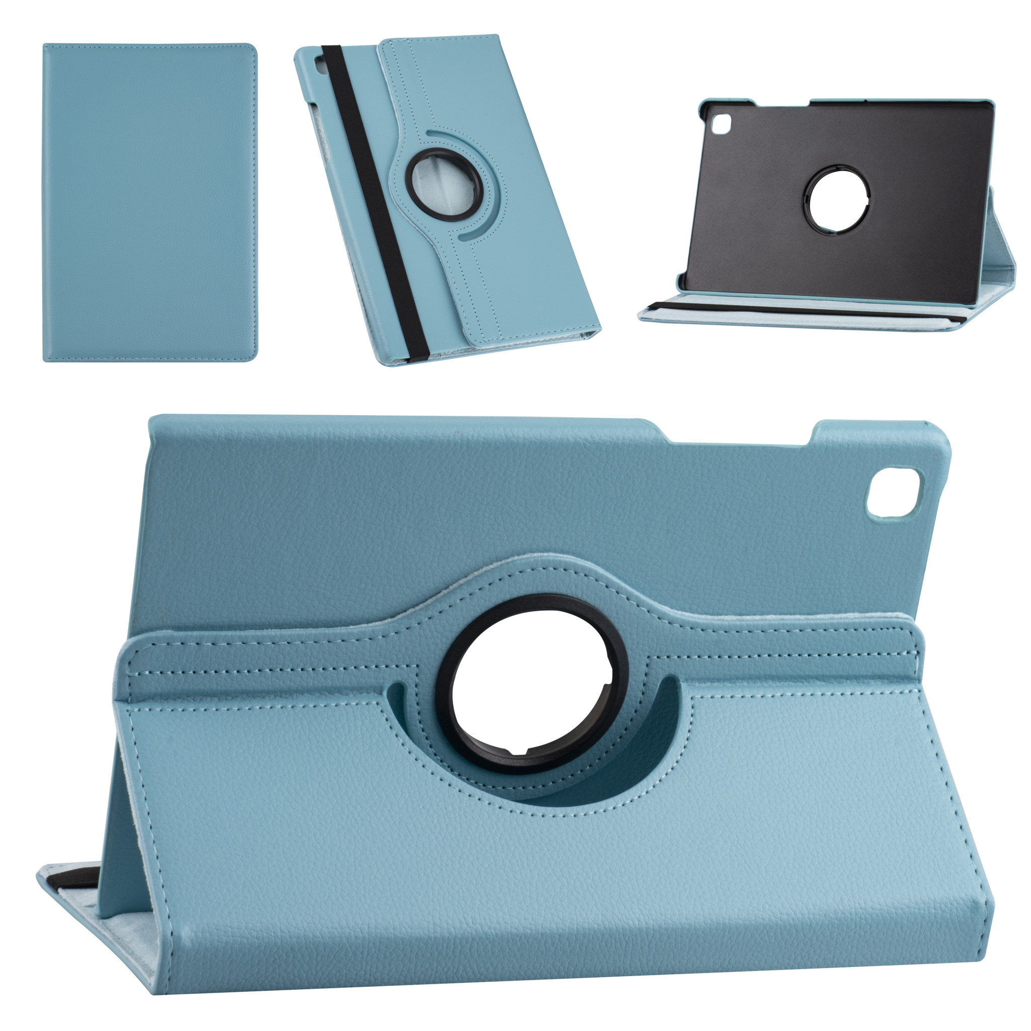 Samsung Tab A7 10.4 (2020) Book Case Tablethoes - LichtBlauw - (T500-T505) - 360 graden draaibaar, foto 4 van 4