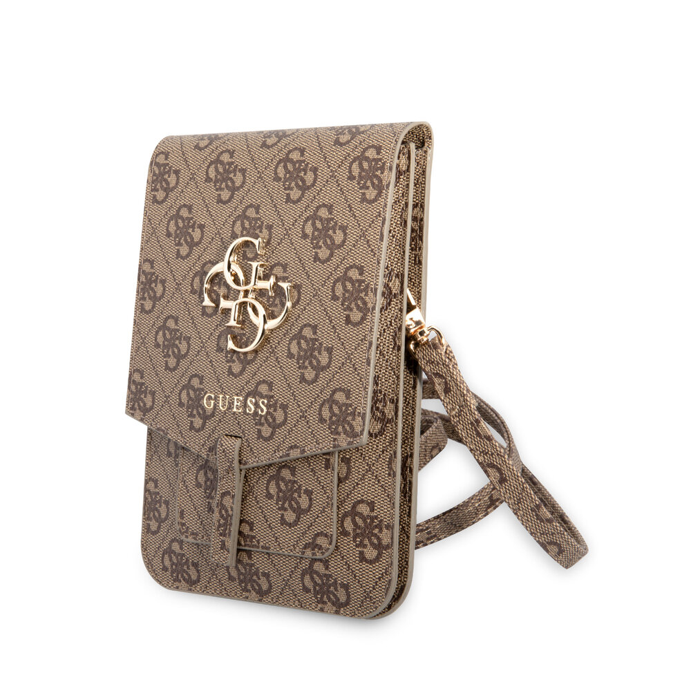 Guess Guess 7 inch Sac de téléphone - Wallet Bag - Marron - 4G Big Logo - GUWBG4GFBR Guess Guess 7 inch Sac de téléphone - Wallet Bag - Marron - 4G Big Logo - GUWBG4GFBR