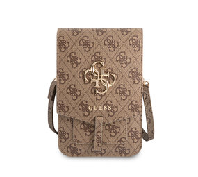 Guess Guess 7 inch Sac de téléphone - Wallet Bag - Marron - 4G Big Logo - GUWBG4GFBR