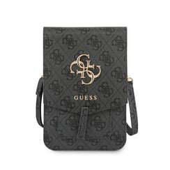 Guess 7 inch PU Leather Wallet bag - Grey - Big 4G Logo - GUWBG4GFGR