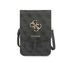 Guess Guess 7 inch PU Leather Telefoontas - Wallet bag - Grijs - Big 4G Logo - GUWBG4GFGR