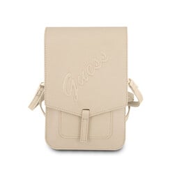 Guess 7 inch Wallet Bag - Gold - Saffiano Leather- GUWBRSAVSLG