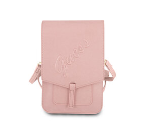 Guess Guess 7 inch Handytasche - Wallet Bag - Rosa - Saffiano Leather- GUWBRSAVSPI