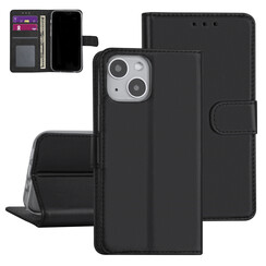 iPhone 13 Mini Book type case - Black - Card holder - Magnetic closure