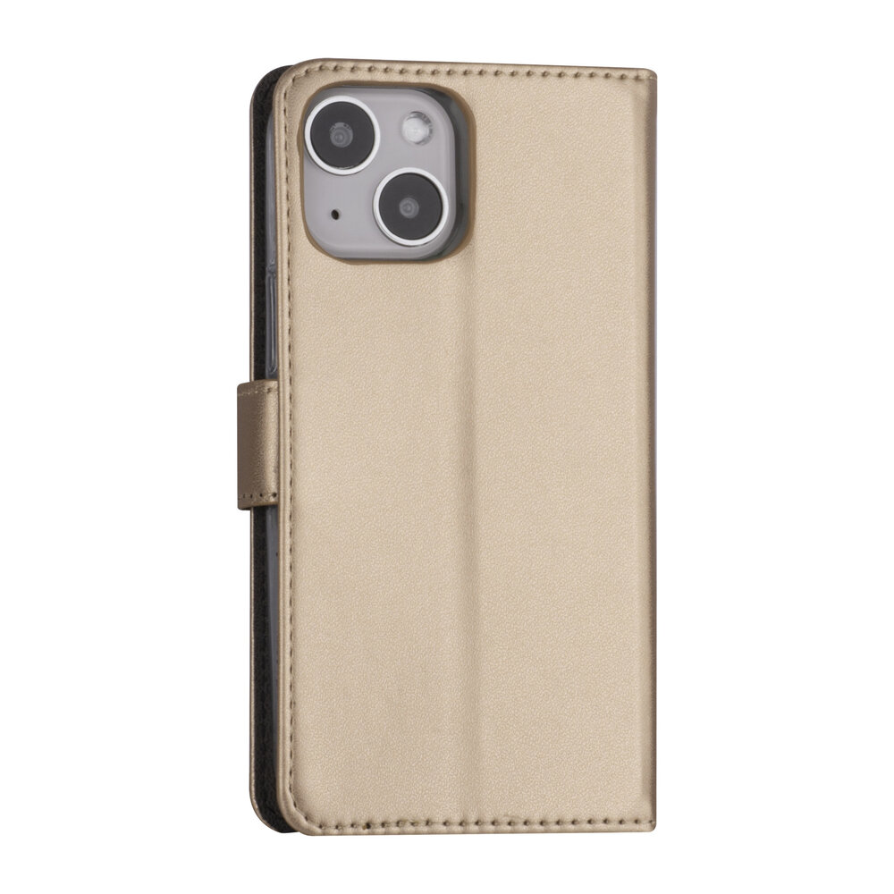 iPhone 13 Mini Booktype hoesje - Goud - Pasjeshouder - Magneetsluiting iPhone 13 Mini Booktype hoesje - Goud - Pasjeshouder - Magneetsluiting