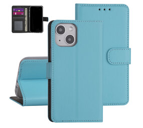iPhone 13 Mini Book type case - Light Blue - Card holder - Magnetic closure iPhone 13 Mini Book type case - Light Blue - Card holder - Magnetic closure