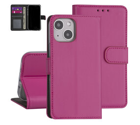 iPhone 13 Mini Booktype hoesje - Felroze - Pasjeshouder - Magneetsluiting iPhone 13 Mini Booktype hoesje - Felroze - Pasjeshouder - Magneetsluiting