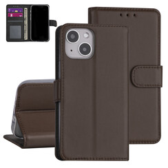 iPhone 13 Mini Book-Case hul - Braun - Kartenhalter - Magnetverschluss