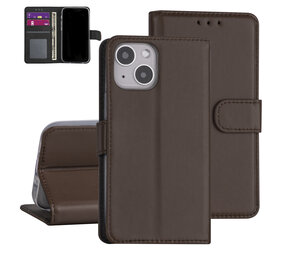 iPhone 13 Mini Booktype hoesje - Bruin - Pasjeshouder - Magneetsluiting iPhone 13 Mini Booktype hoesje - Bruin - Pasjeshouder - Magneetsluiting