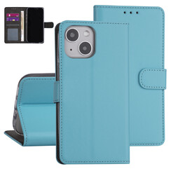 iPhone 13 Book type case - Light Blue - Card holder - Magnetic closure