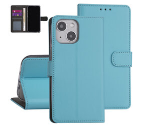 iPhone 13 Book type housse - Bleu clair - Porte-cartes - Fermeture magnetique iPhone 13 Book type housse - Bleu clair - Porte-cartes - Fermeture magnetique