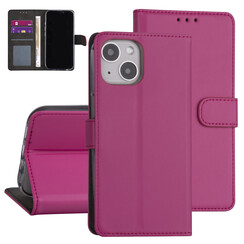 iPhone 13 Book-Case hul - Hot Pink - Kartenhalter - Magnetverschluss