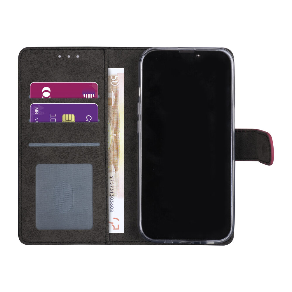 iPhone 13 Booktype hoesje - Felroze - Pasjeshouder - Magneetsluiting iPhone 13 Booktype hoesje - Felroze - Pasjeshouder - Magneetsluiting