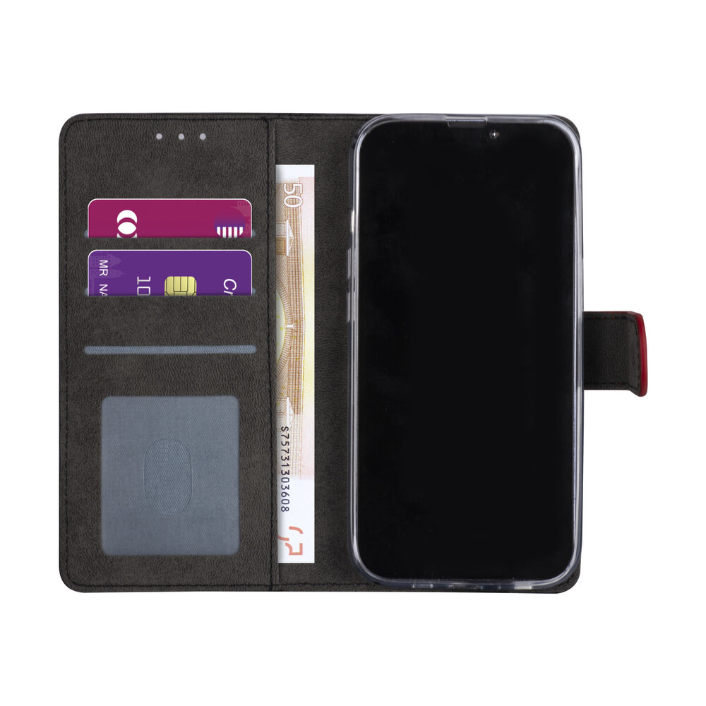 iPhone 13 Book type housse - Rouge - Porte-cartes - Fermeture magnetique iPhone 13 Book type housse - Rouge - Porte-cartes - Fermeture magnetique