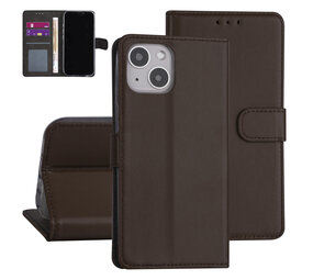 iPhone 13 Book type case - Brown - Card holder - Magnetic closure iPhone 13 Book type case - Brown - Card holder - Magnetic closure