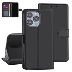 iPhone 13 Pro Book-Case hul - Schwarz - Kartenhalter - Magnetverschluss
